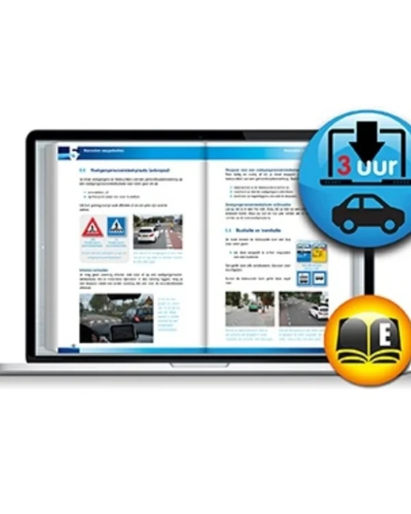 Online auto theorie e‑book Vekabest met 60 oefenexamens voor het CBR rijbewijs B theorie-examen