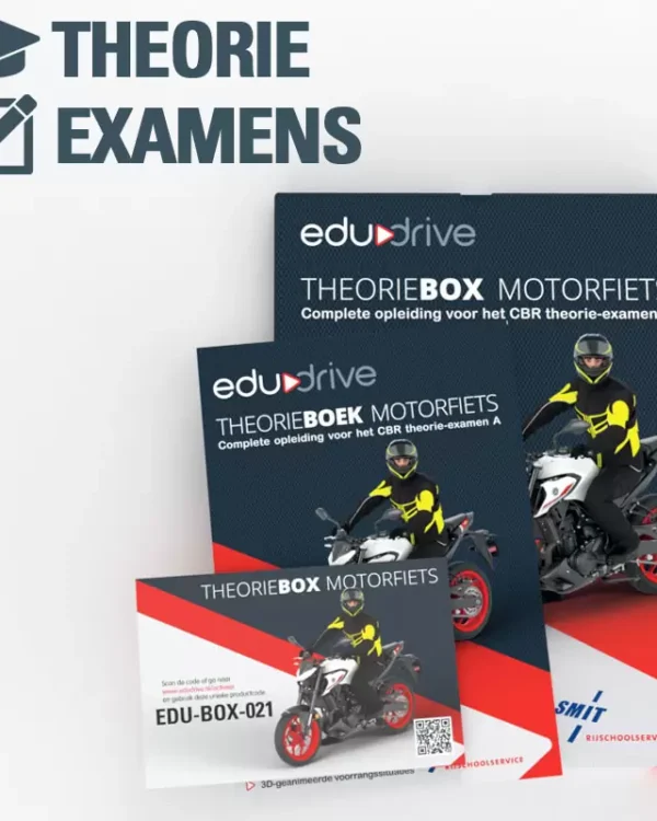 Edudrive Motor Theoriebox met theorieboek, online leren en oefenexamens voor CBR examen