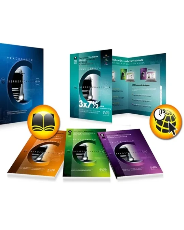 Vrachtwagen theoriepakket Code 95 met boeken en online oefenexamens