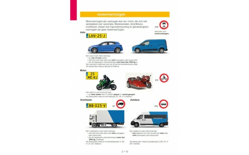 Binnenkant Verjo theorieboek auto